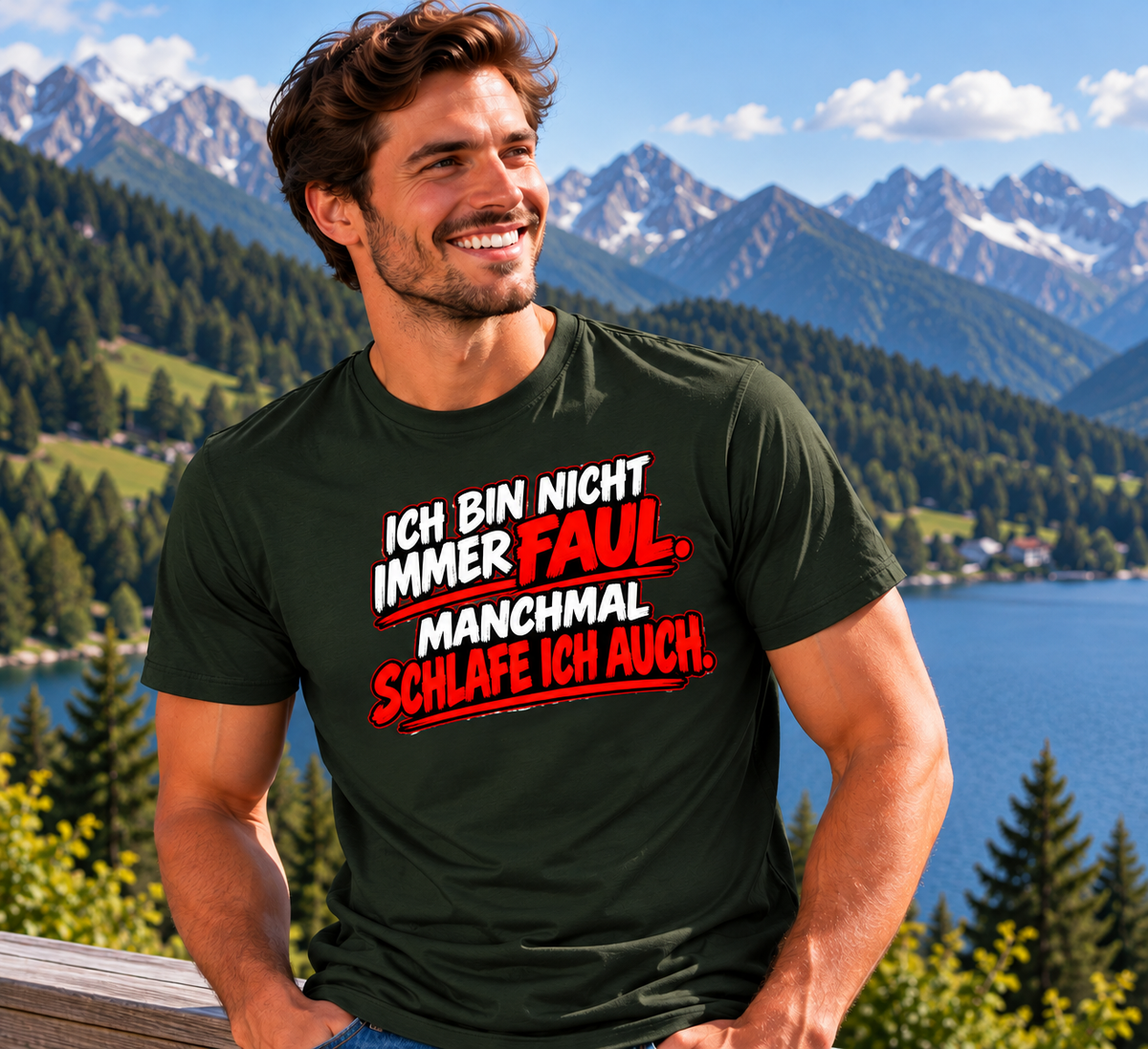 Funshirt "ICH BIN NICHT IMMER FAUL"