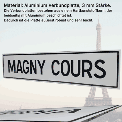 Personalisiertes Ortsschild Frankreich – Wunschort auf 3 mm Aluverbundplatte