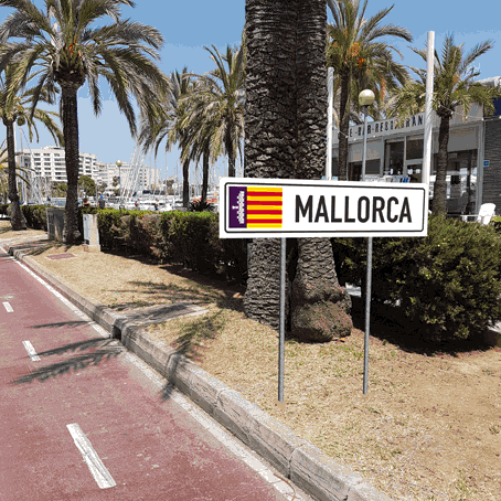 Ortsschild Mallorca  - Ihr Wunschort