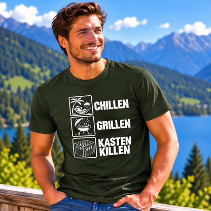 Funshirt "CHILLEN, GRILLEN, KASTEN KILLEN"