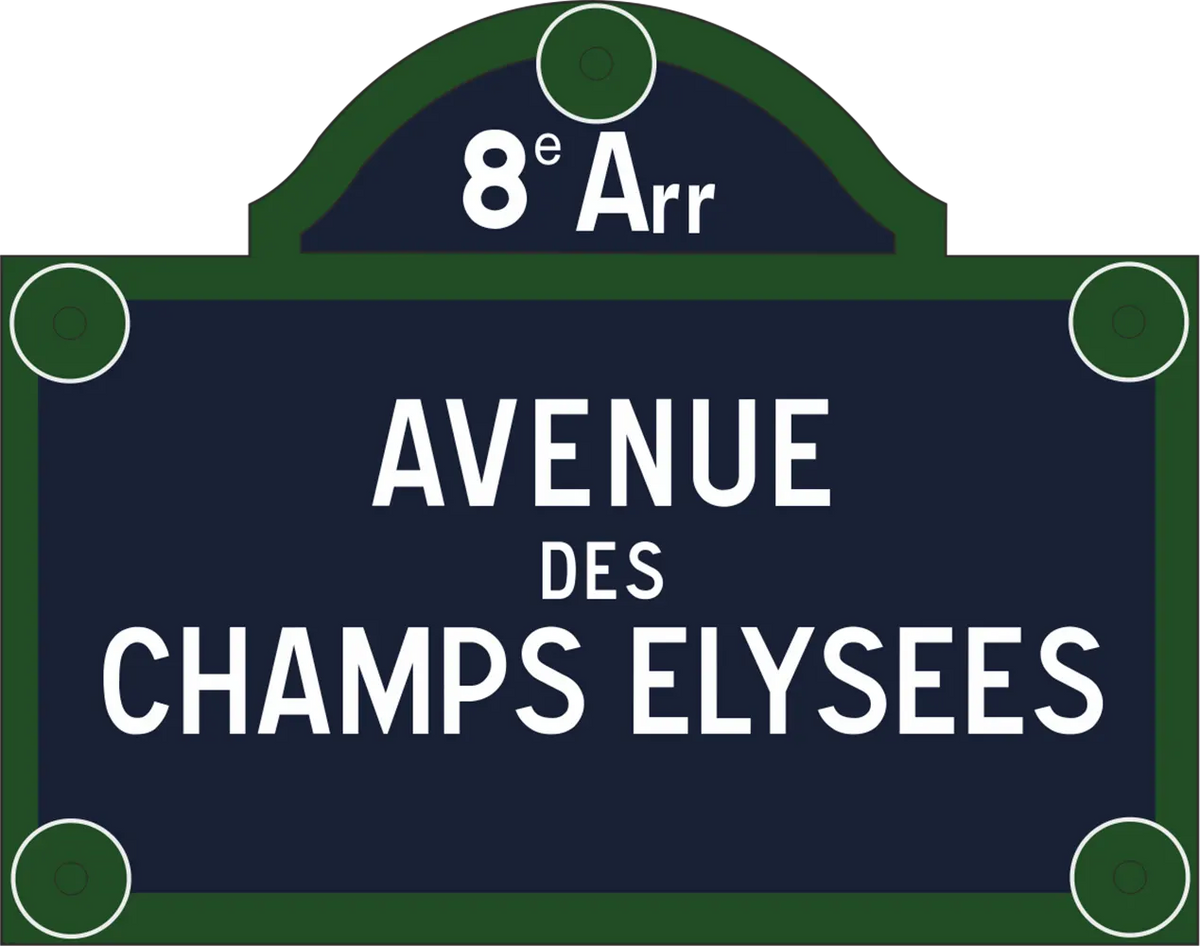 Straßenschild Frankreich