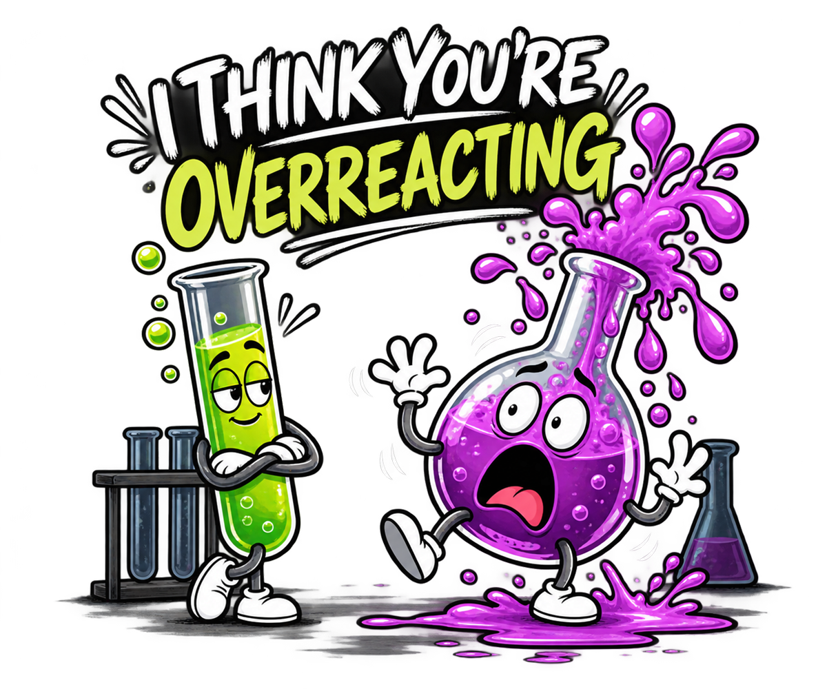 Funshirt "I THINK YOU´RE OVERREACTING"
