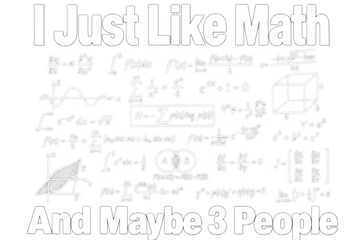 Funshirt "I JUST LIKE MATH"