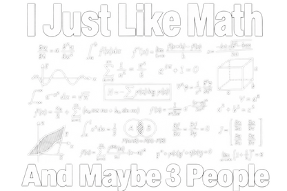 Funshirt "I JUST LIKE MATH"