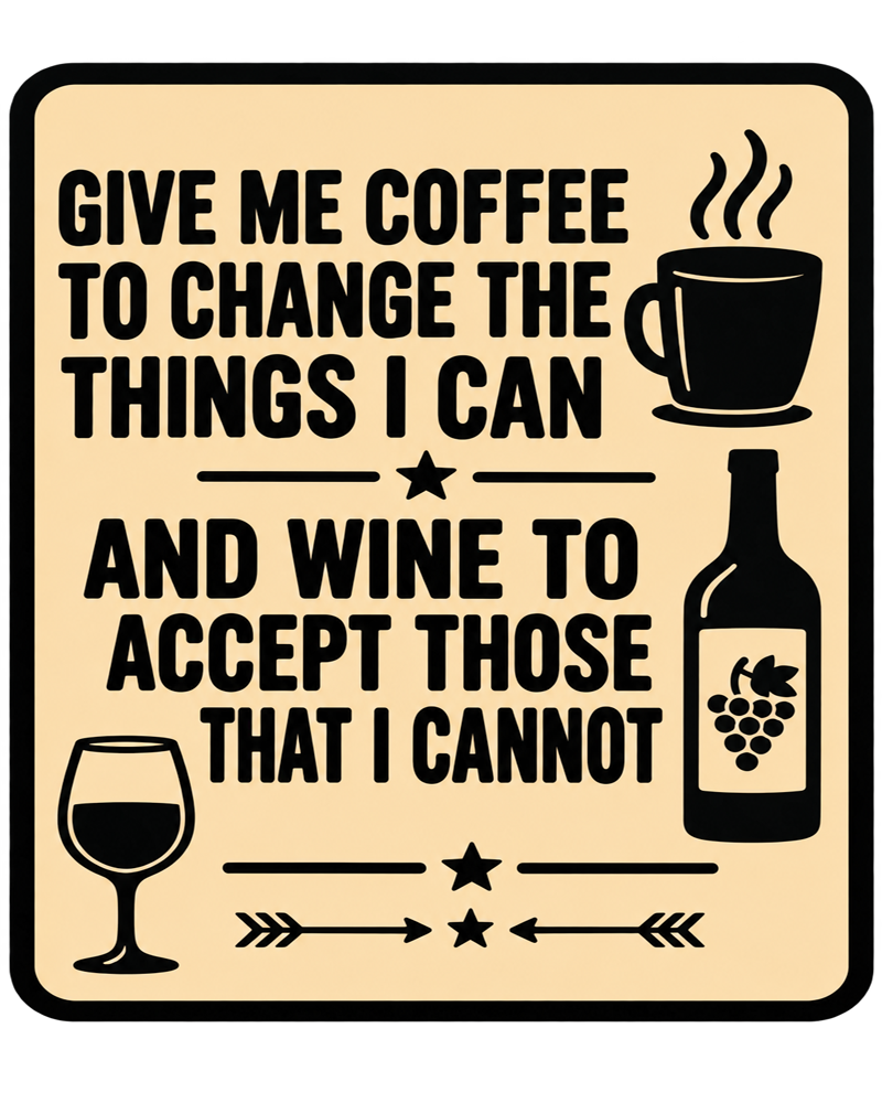 Funshirt "COFFEE OR WINE"