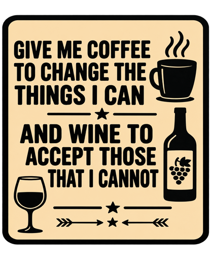 Funshirt "COFFEE OR WINE"