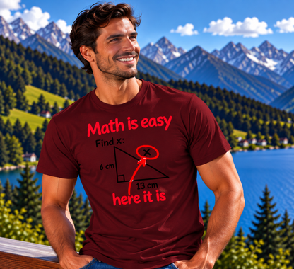 Funshirt "MATH IS EASY"