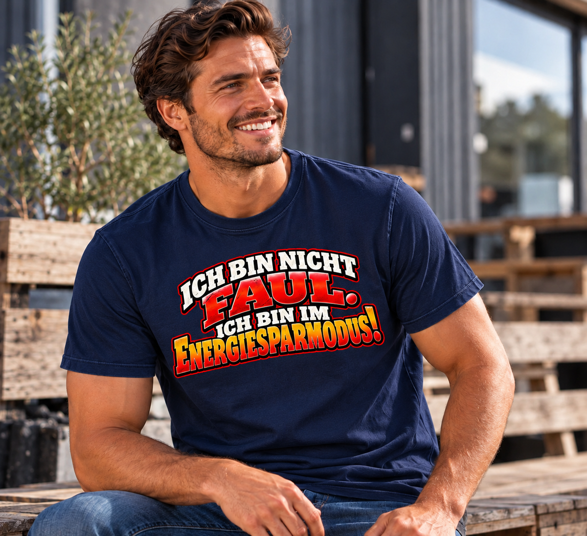 Funshirt "ICH BIN NICHT FAUL"