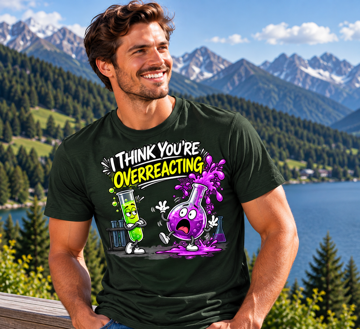 Funshirt "I THINK YOU´RE OVERREACTING"