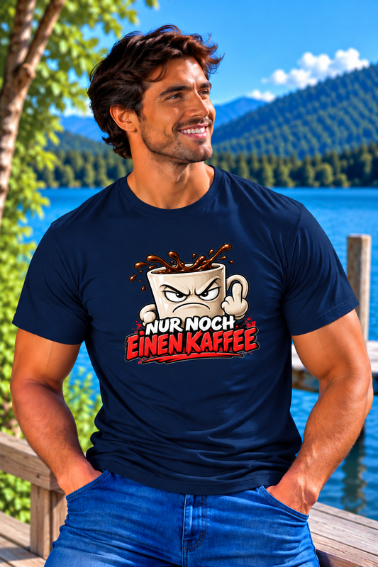 Funshirt "NUR NOCH EINEN KAFFEE"