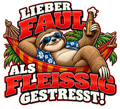 Funshirt "LIEBER FAUL"