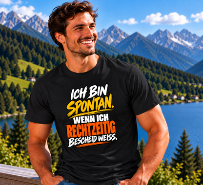 Funshirt "ICH BIN SPONTAN"