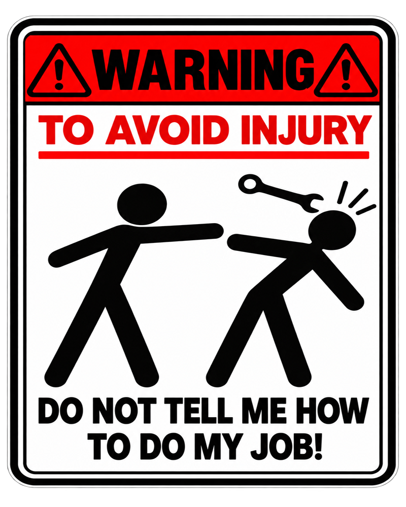 Funshirt "TO AVOID INJURY"