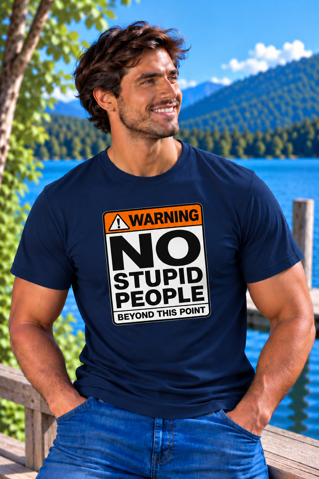 Funshirt "NO STUPID PEOPLE"